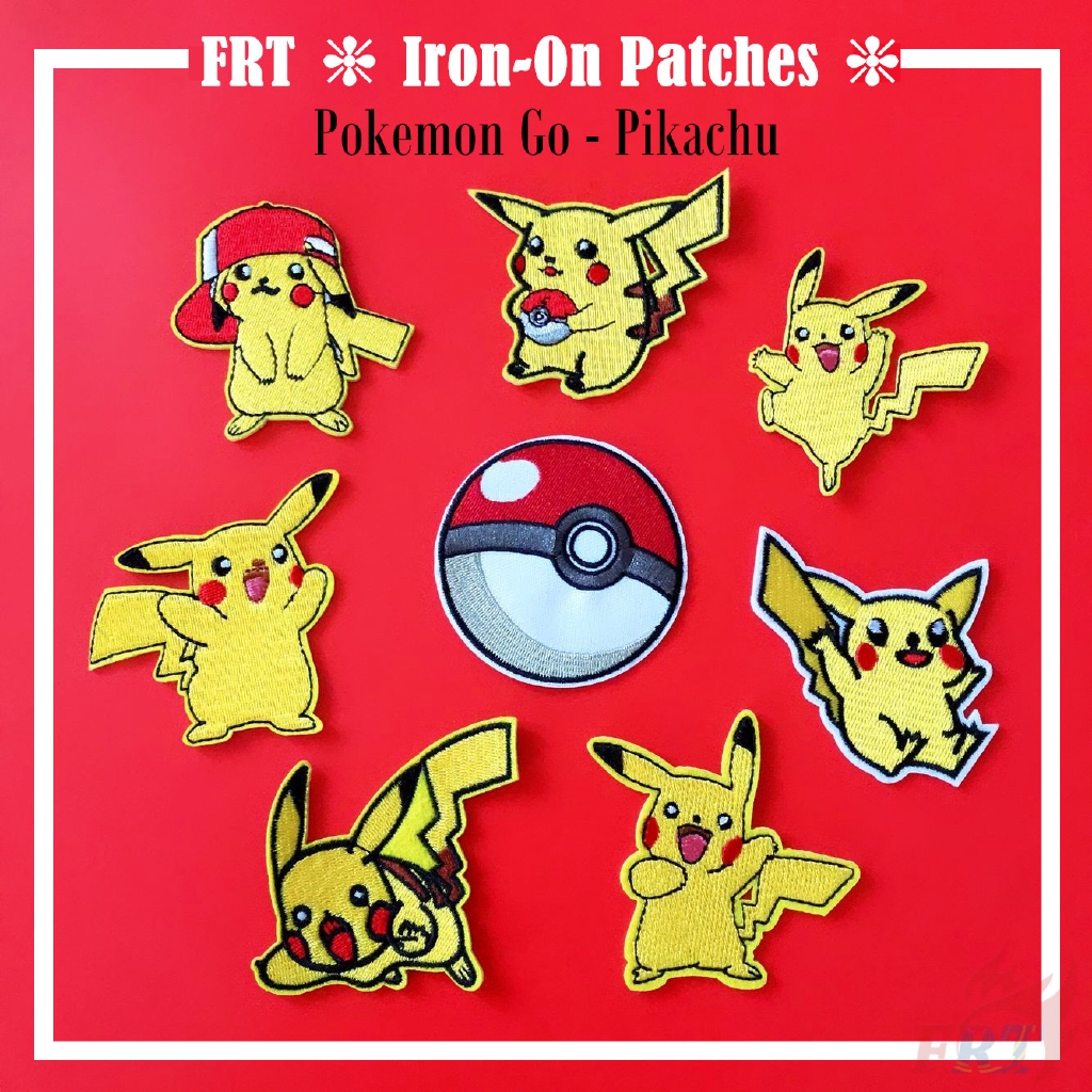 ☸ Anime：Pokemon Go - Pikachu Patch ☸ 1Pc Diy Sew on Iron on Badges Patches