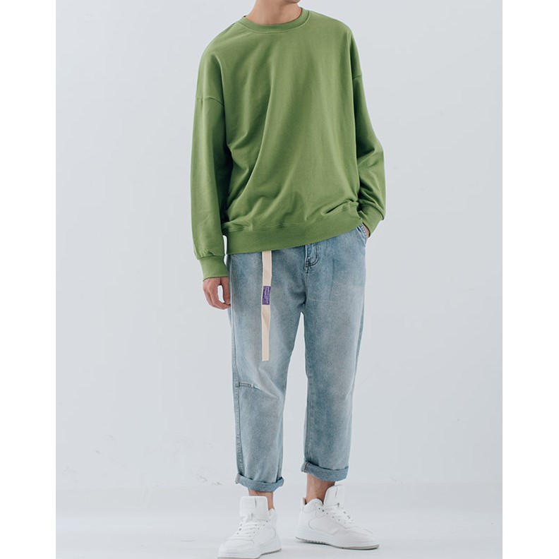 Áo Sweater Basic Chất Nỉ Cotton Cao Cấp - 2 Màu | BigBuy360 - bigbuy360.vn