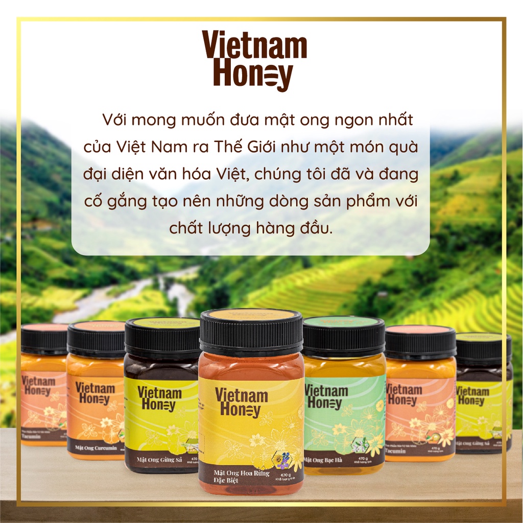 Combo 3 Mật Ong hoa rừng đặc biệt 470g-Vietnamhoney Beera (3 x470gram)
