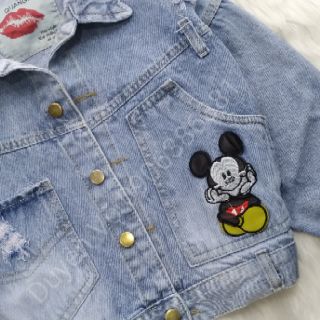 Áo khoác jean mickey
