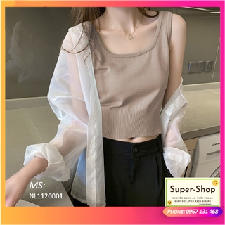 [HOT SALE] Áo len ba lỗ nữ cổ tròn 2020  -Super-Shop- Quyến rũ, trẻ trung, năng động & cá tính