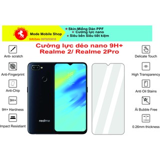 Kính cường lực dẻo phủ nano 9H+ bảo vệ màn hình điện thoại Realme 2/Realme 2Pro