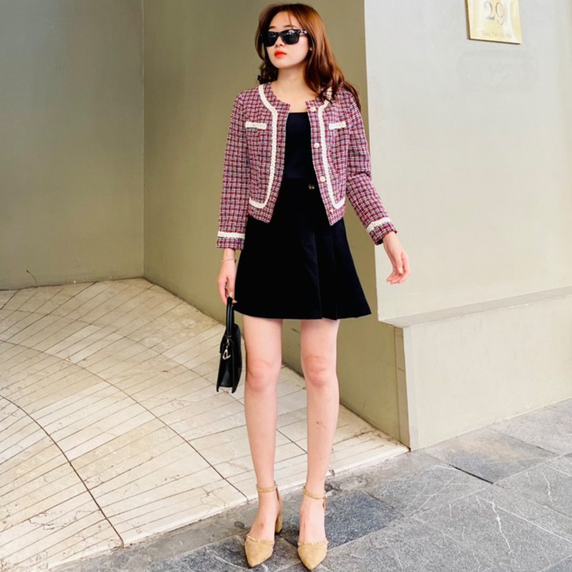 Áo Dạ, Áo Khoác Blazer Lửng Nữ Thời Trang, Hàng Cao Cấp Hachidesigns