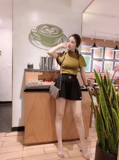 Áo len tay bồng bánh bèo
