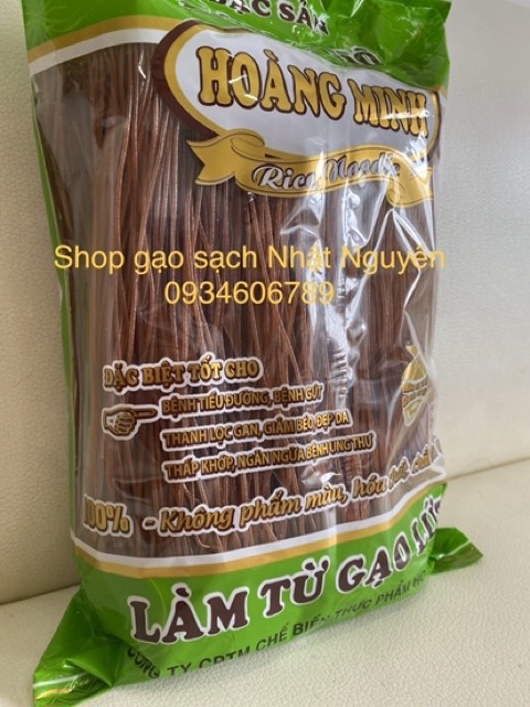 Gói 500gr Bún/Phở Gạo Lứt Hoàng Minh (Làm Từ Gạo Lứt Đỏ Sạch)