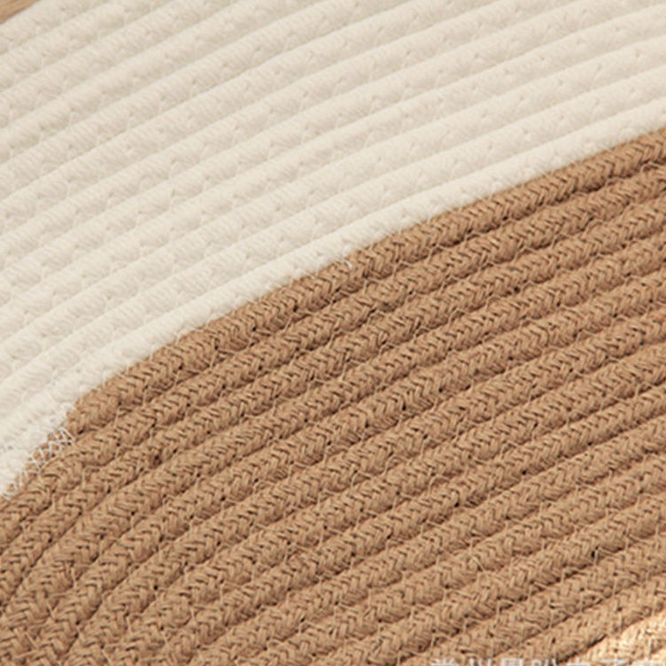 Thảm Cotton Hình Oval Phong Cách Nhật Bản Chống Bẩn Cho Phòng Khách / Phòng Ngủ