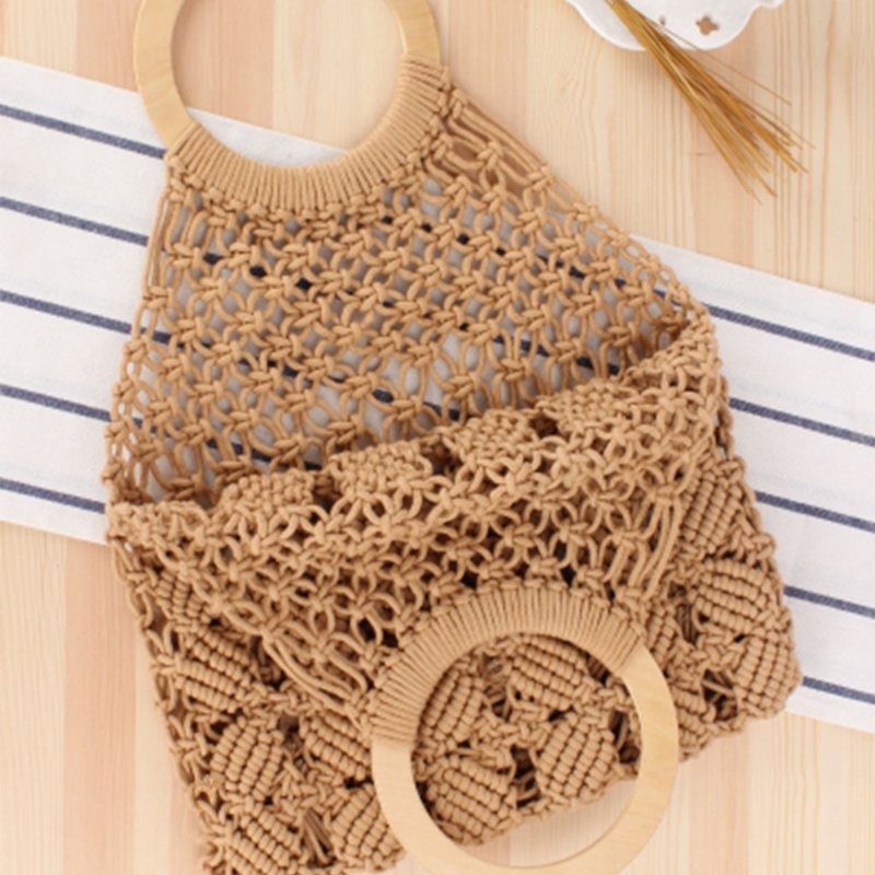 Túi Xách Đan Rơm Cotton Phong Cách Retro Thời Trang Cho Nữ