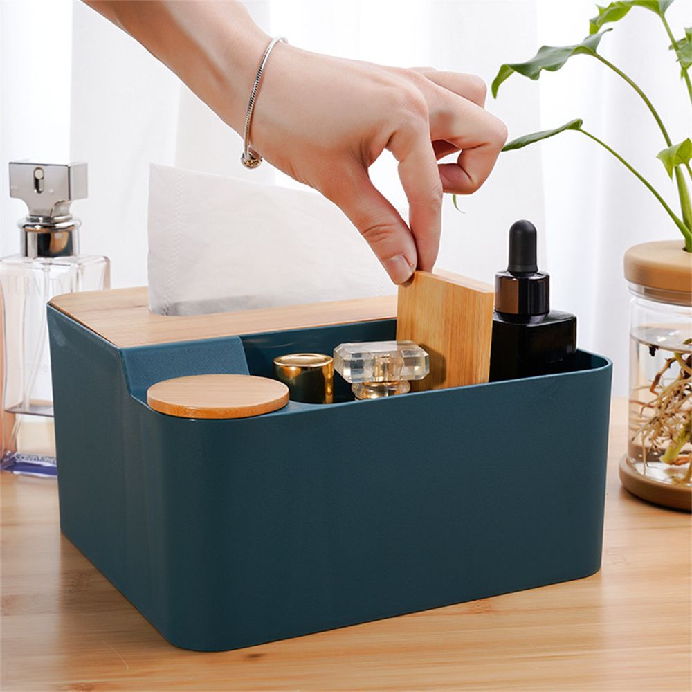 Hộp đựng khăn giấy / Hộp đựng khăn giấy và tăm xỉa răng bằng gỗ đa năng tiện dụng