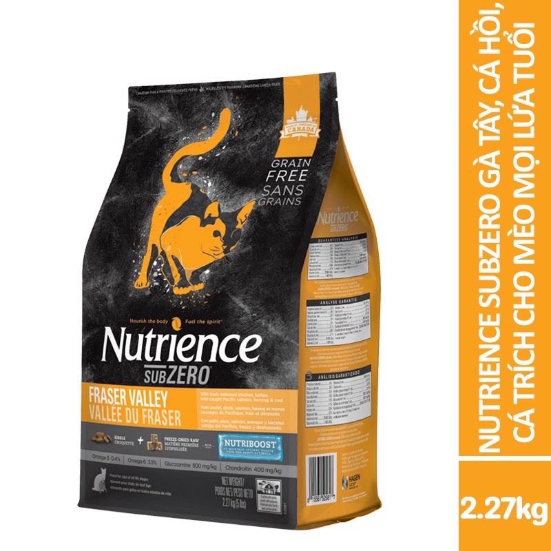 Hạt Nutrience SubZero Cho Mèo Mọi Độ Tuổi - Gà Tây, Cá Hồi &amp; Rau Củ Quả