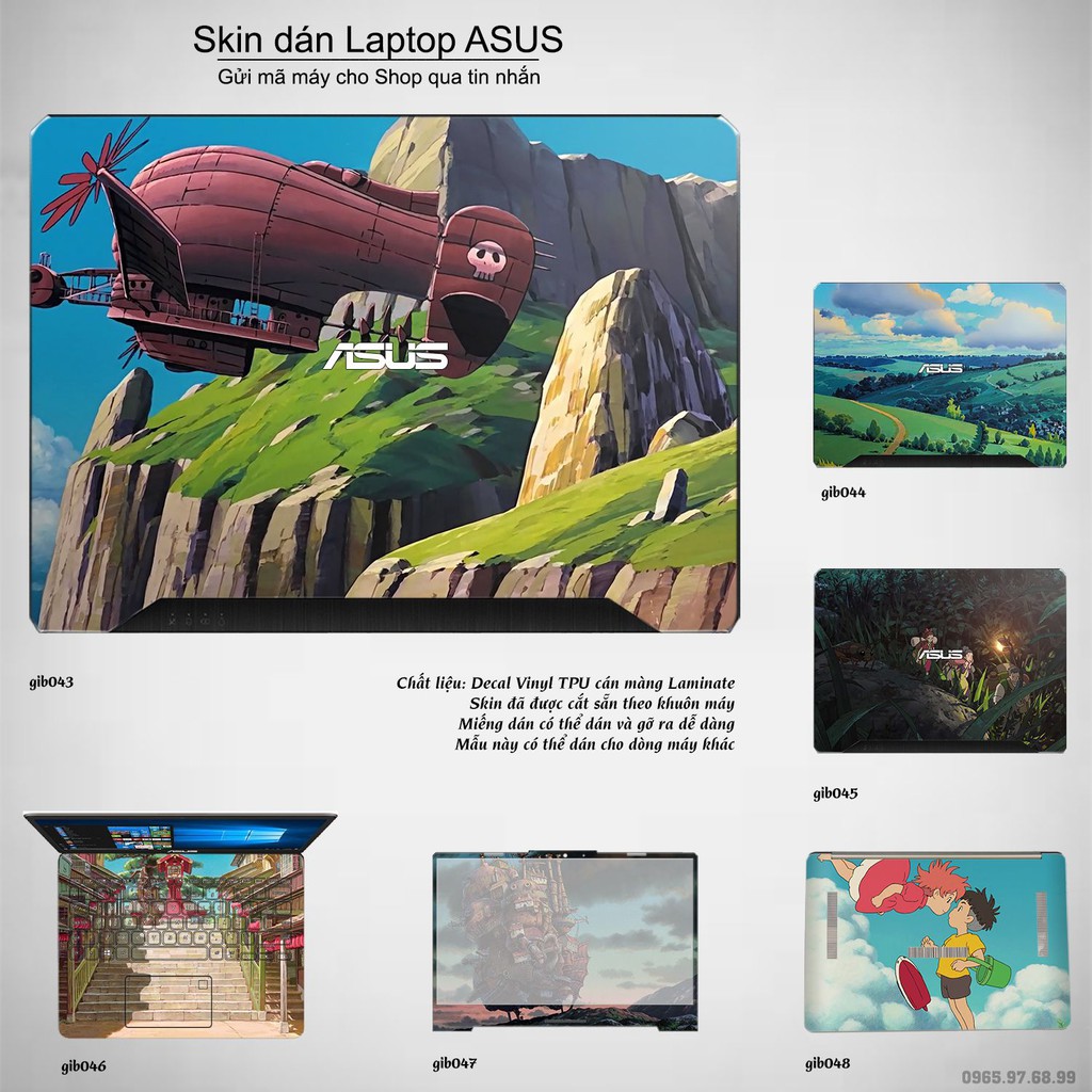 Skin dán Laptop Asus in hình Ghibli film (inbox mã máy cho Shop)