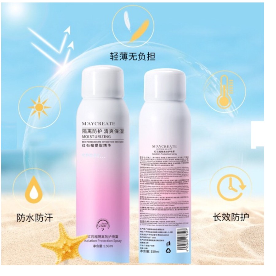 Xịt dưỡng ẩm - chống nắng Maycreate