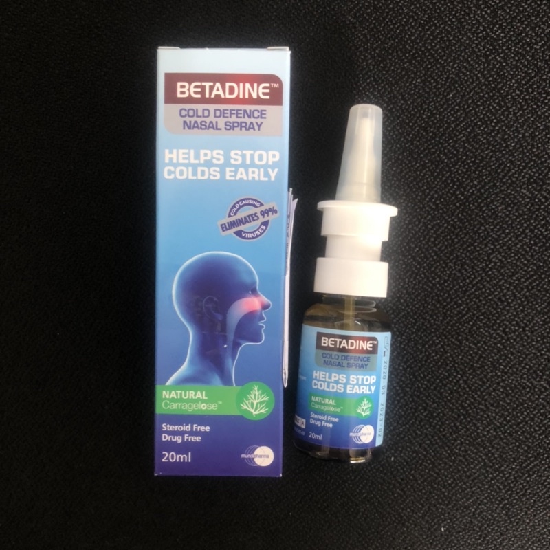 Xịt mũi BETADINE kids COLD DEFENCE nasal 20ml cho trẻ em, xịt mũi betadine cho người lớn