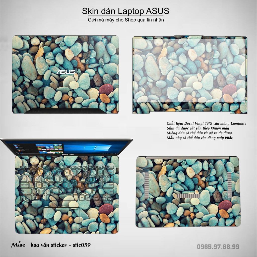 Skin dán Laptop Asus in hình Hoa văn sticker nhiều mẫu 10 (inbox mã máy cho Shop)
