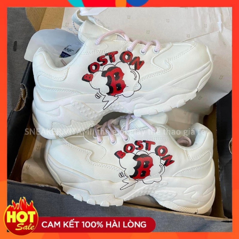 Giày Mlb Boston 2021 thể thao nữ hàn quốc đủ phụ kiện Freeship