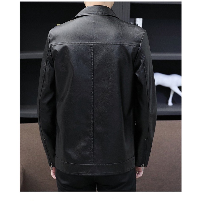 Áo Khoác da nam lót lông chuẩn phong cách Hàn quốc - Da04L (đen)