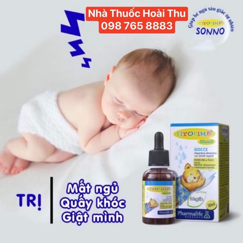 [ Kèm quà tặng ] FitoBimbi SONNO- Sonno BimBi - Thảo dược Châu Âu , giúp bé ngủ ngon ( Hàng Chính Hãng )