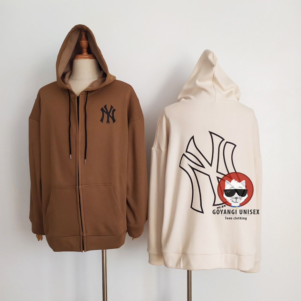 Áo hoodie  khóa kéo zip nỉ lót lông unisex nam nữ dáng rộng phong cách hàn quốc