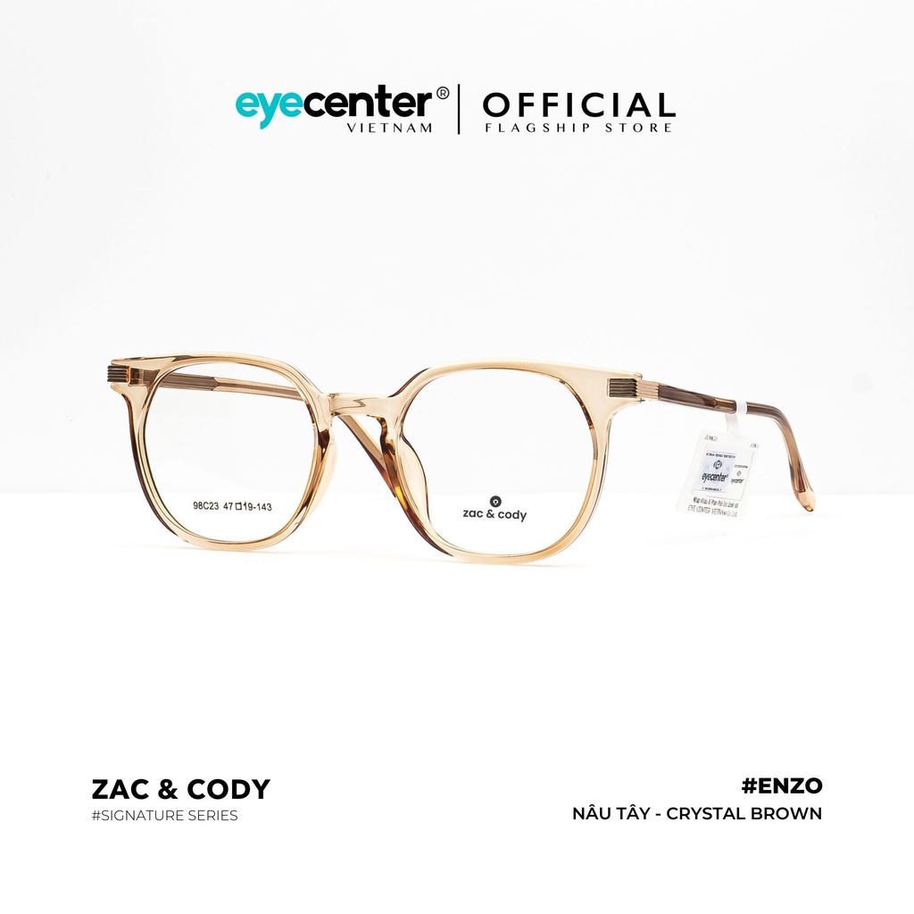 Gọng kính cận nam nữ A01-S chính hãng ENZO by ZAC &amp; CODY nhập khẩu Eye Center Vietnam