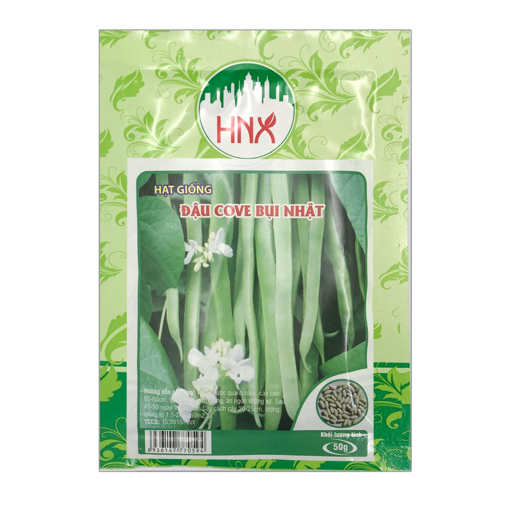 Hạt Giống Đậu Cove Xanh F1 Dễ Trồng, Mau Lớn 50g