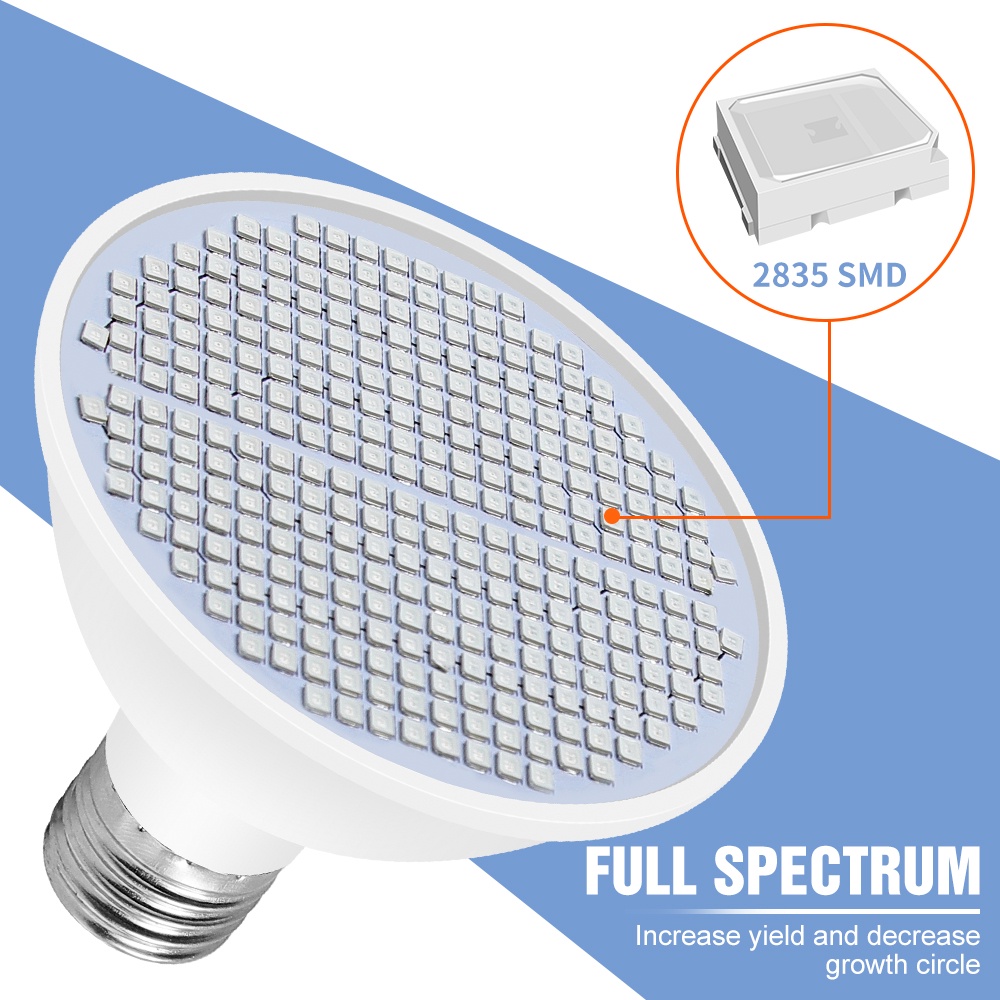 Bóng Đèn LED Trồng Cây E27 220V Uv Kích Thích Tăng Trưởng Cho Cây Cảnh