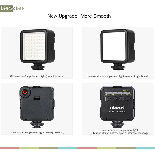 Đèn led cho máy ảnh, smartphone Ulanzi VL49 / VL49 RGB