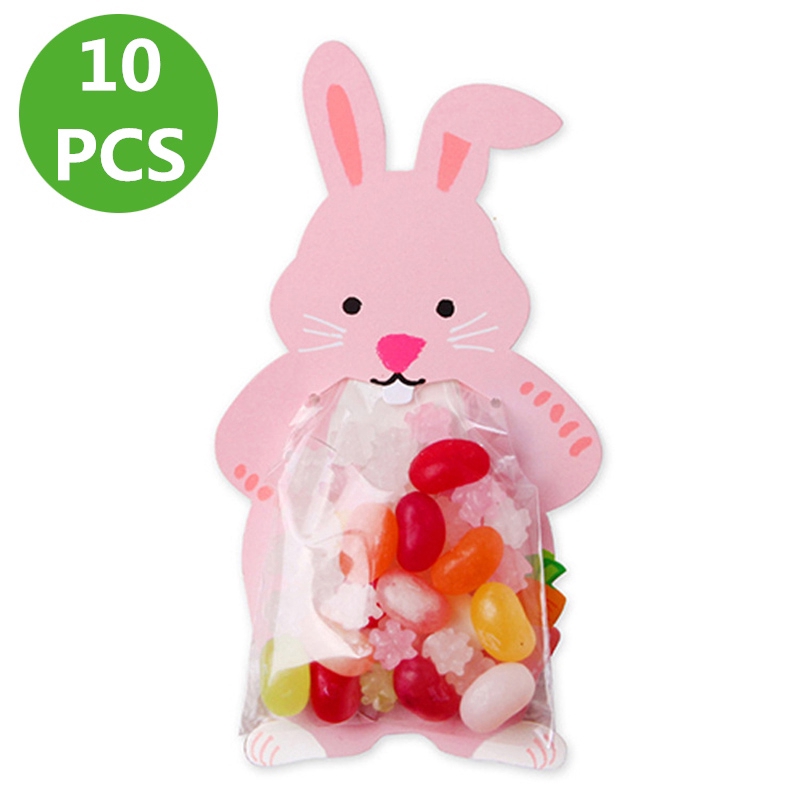 Set 10 túi đựng bánh kẹo hoạt hình dễ thương DIY