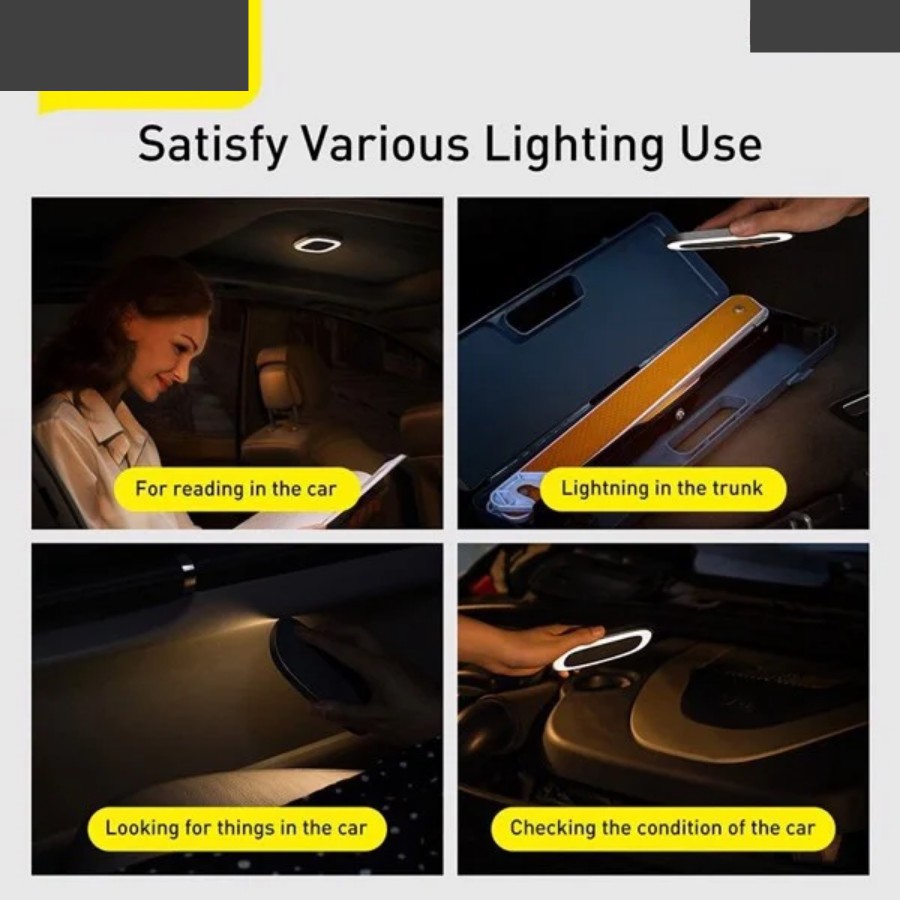 [Chính Hãng - Sẵn] Đèn đọc sách pin sạc dùng trong xe hơi Baseus Bright Car Reading Light - LV832 - New 100%