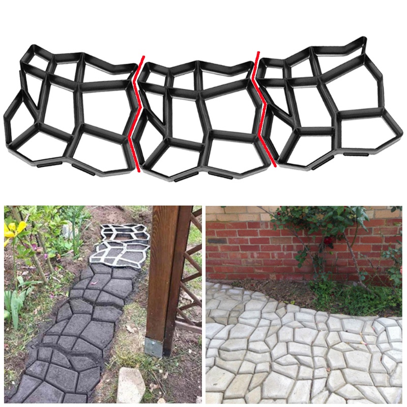 Khuôn Tạo Hình Đá Lát Lối Đi 9 Ngăn DIY