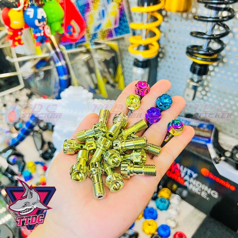 Ốc Titanium Gr5 gắn heo dầu Nissin / Brembo ✌🇹🇭✌