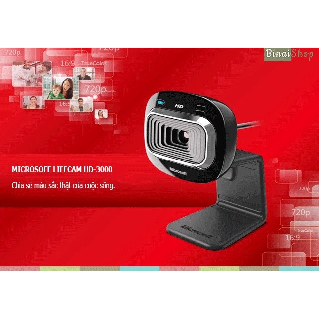 Webcam cho laptop Microsoft LifeCam HD-3000