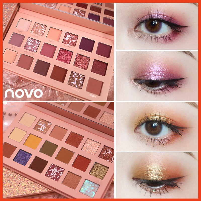 Bảng phấn mắt 18 màu mắt thương hiệu NOVO