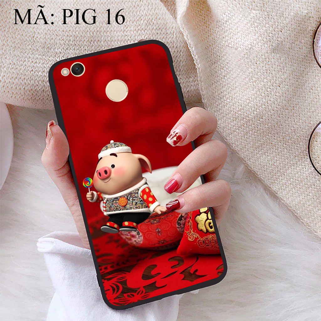 Ốp lưng Xiaomi Redmi 4x viền dẻo TPU BST Pig Cute