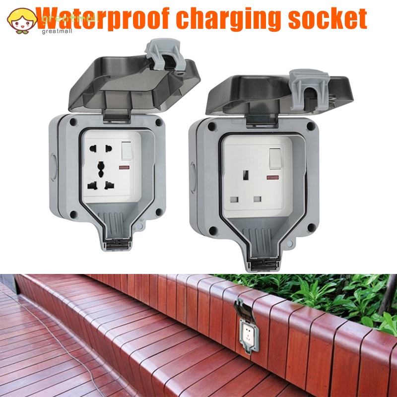 Ổ cắm điện ngoài trời với mức chống nước ip66 chống văng bền bỉ đa năng