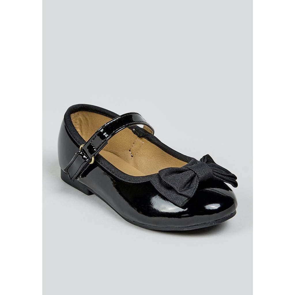 Giày búp bê nơ đen đỏ bạc Matalan _hàng chính hãng authentic