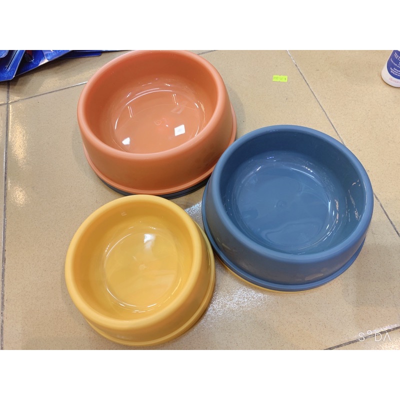 Tô bát nhựa vết chân dễ thương cho chó mèo