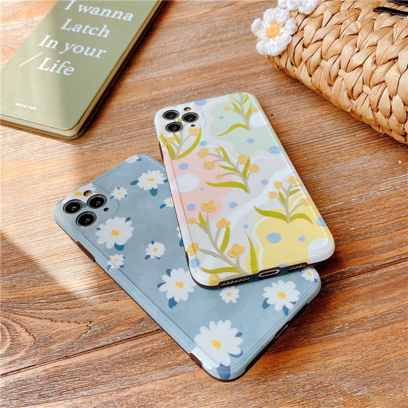 Ốp Lưng In Hình Hoa Cúc Dễ Thương Cho Iphone 11 11pro 11pro Max X Xr Xs Max Iphone 7 8 Plus | BigBuy360 - bigbuy360.vn