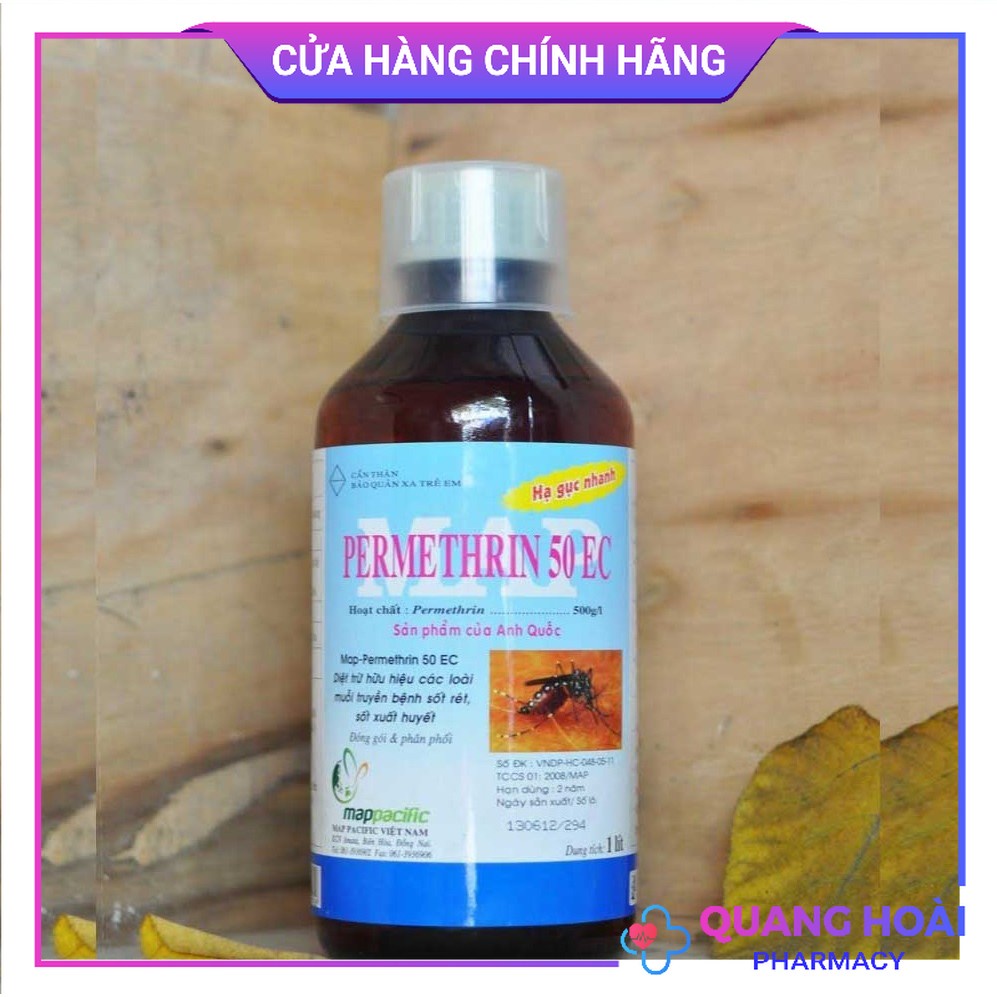 Map Permethrin 50EC chai 1 lít - Thuốc diệt muỗi, gián côn trùng