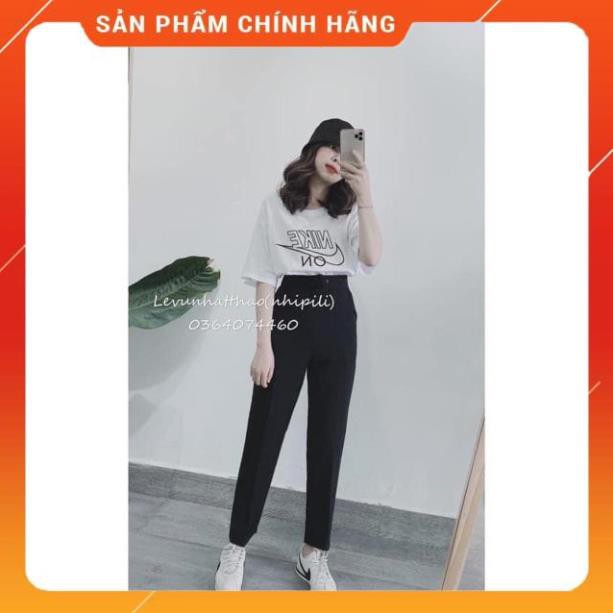 Quần Baggy Cạp Cao Cúc Lệch Siêu Tôn Dáng [ Minxinh2013