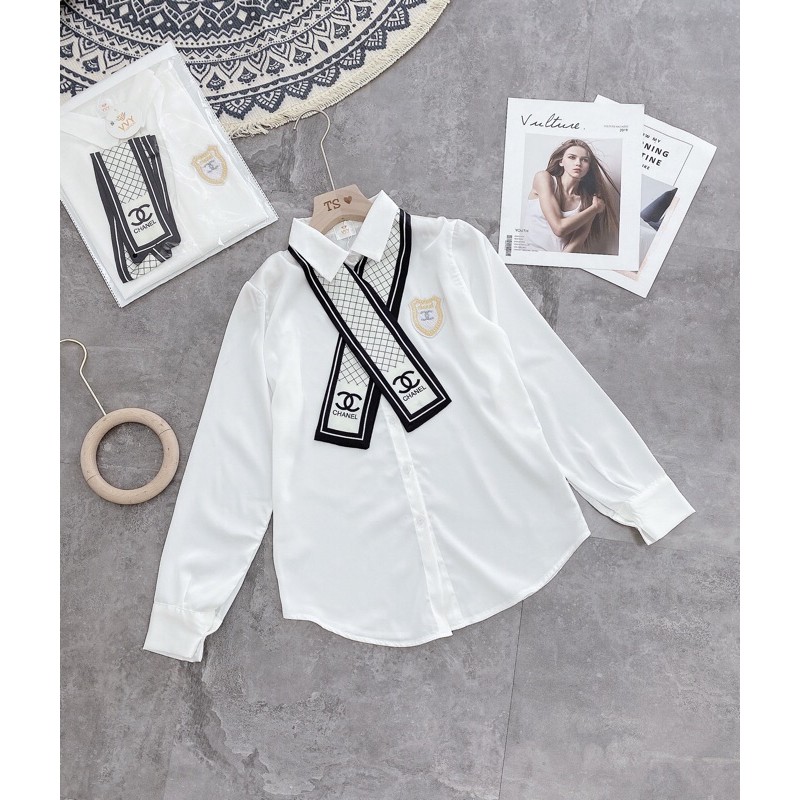 ÁO SƠ MI LỤA NƠ CN CỰC HOT LOẠI ĐẸP NỮ | BigBuy360 - bigbuy360.vn