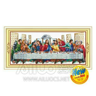 Tranh thêu chữ thập BỮA TIỆC LY -12 VỊ THÁNH TÔNG ĐỒ  (51389) 96×44 cm chưa thêu.