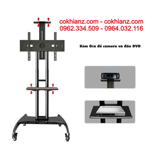 KHUNG TREO TIVI DI ĐỘNG NHẬP KHẨU AVA1500 - 32-65 INCH