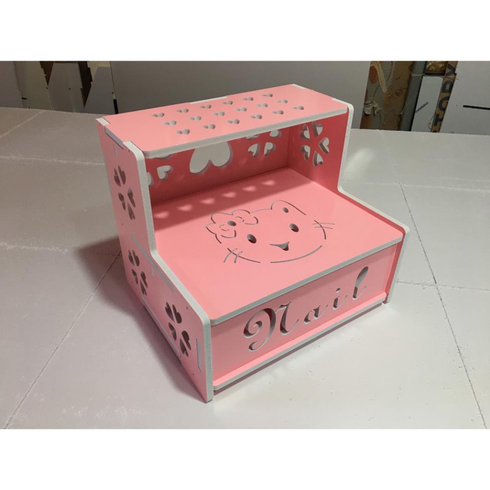 Kệ để chân Nail màu hồng hình Hello Kitty 2 tự tháo lắp đa năng