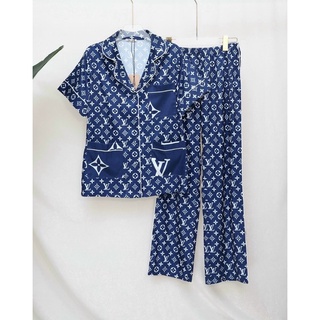 Pyjama cộc dài l.v xanh xược cao cấp