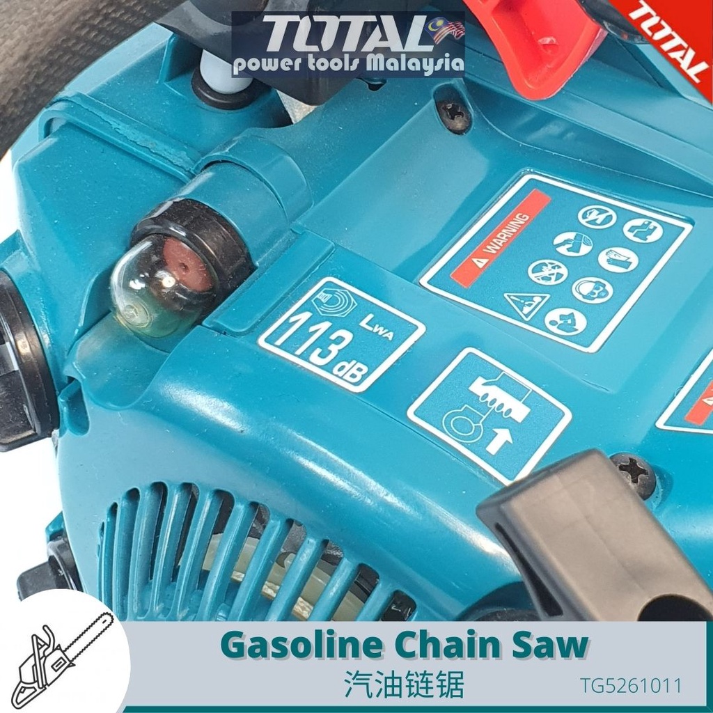 Máy Cưa Xích Chạy Xăng Động Cơ 2 Thì Total TG5261011 Động Cơ 25,4 cc Công Suất 1.0HP - DÙng Lăm 220mm