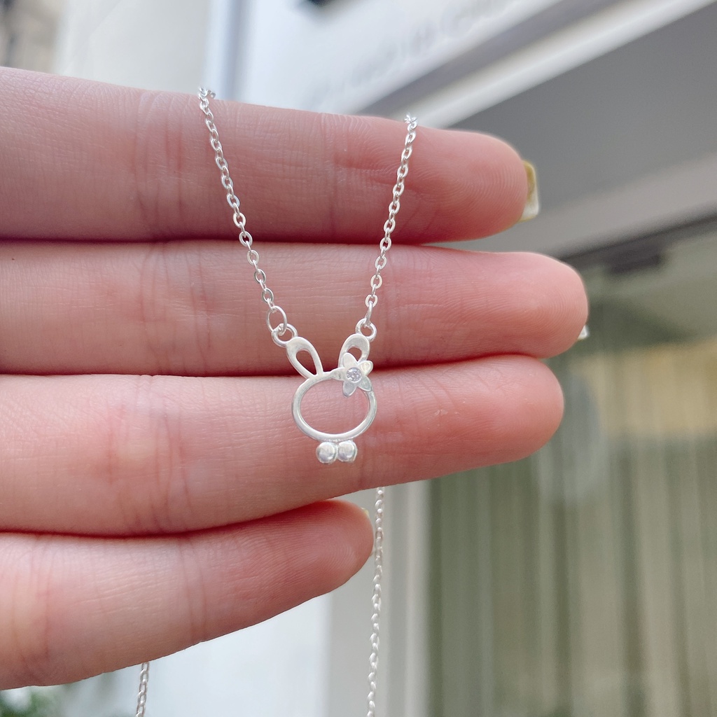 Dây Chuyền Bạc Ta Cao Cấp CaoBac Silver Rabbit Trơn Đơn Giản Nhẹ Nhàng, Thanh Lịch Làm Quà Tặng Riêng Cho Bạn Gái
