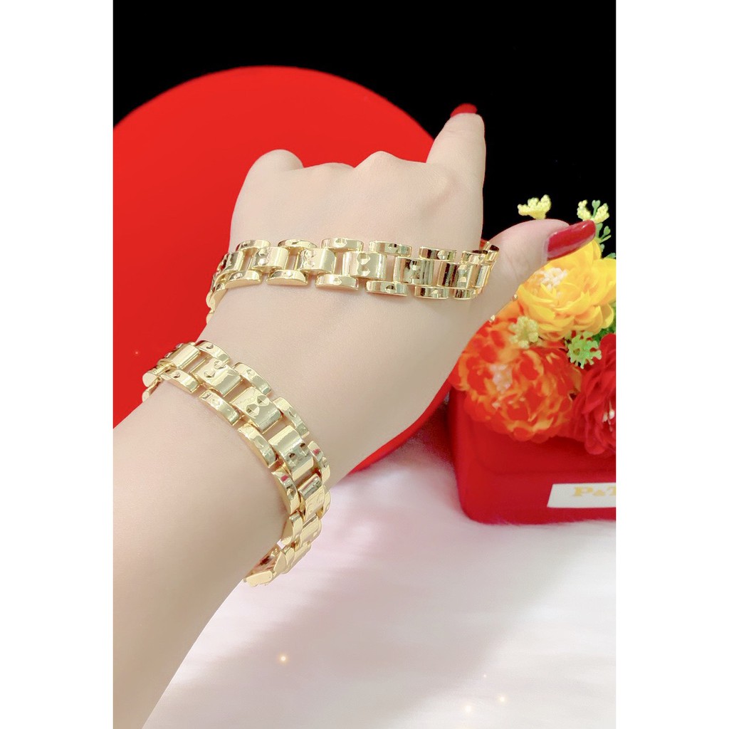 Lắc tay nam mạ vàng 24k cao cấp E106