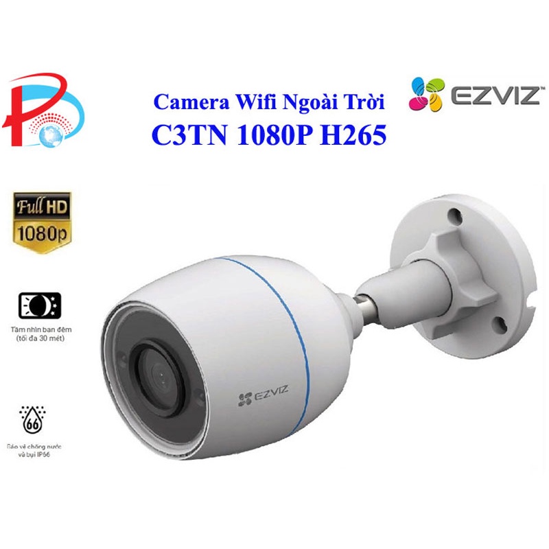 Camera Wifi Ngoài Trời EZVIZ C3TN 1080P Tích Hợp Mic Thu Âm - Chống Ngược Sáng - Hàng Chính Hãng