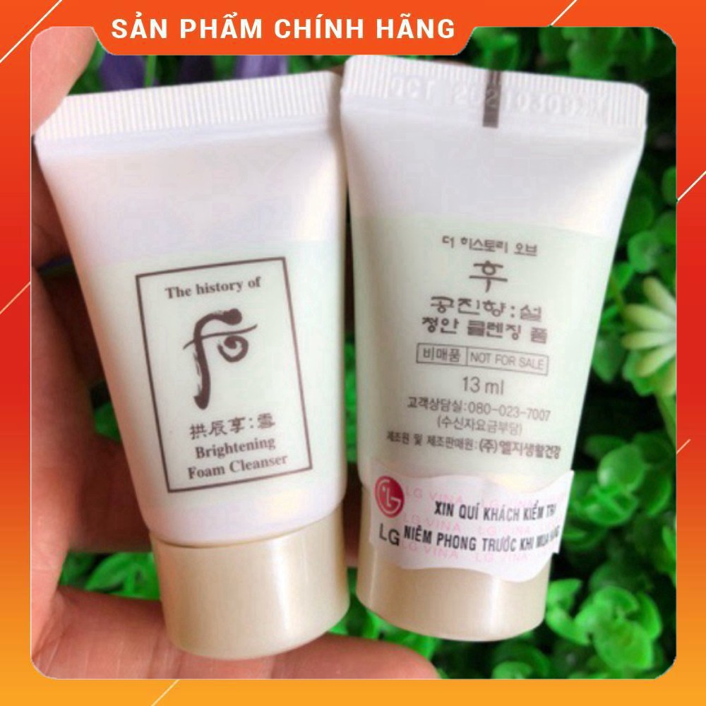 Sữa rửa mặt làm trắng da, mờ nám Whoo brightening cleansing foam 13ml