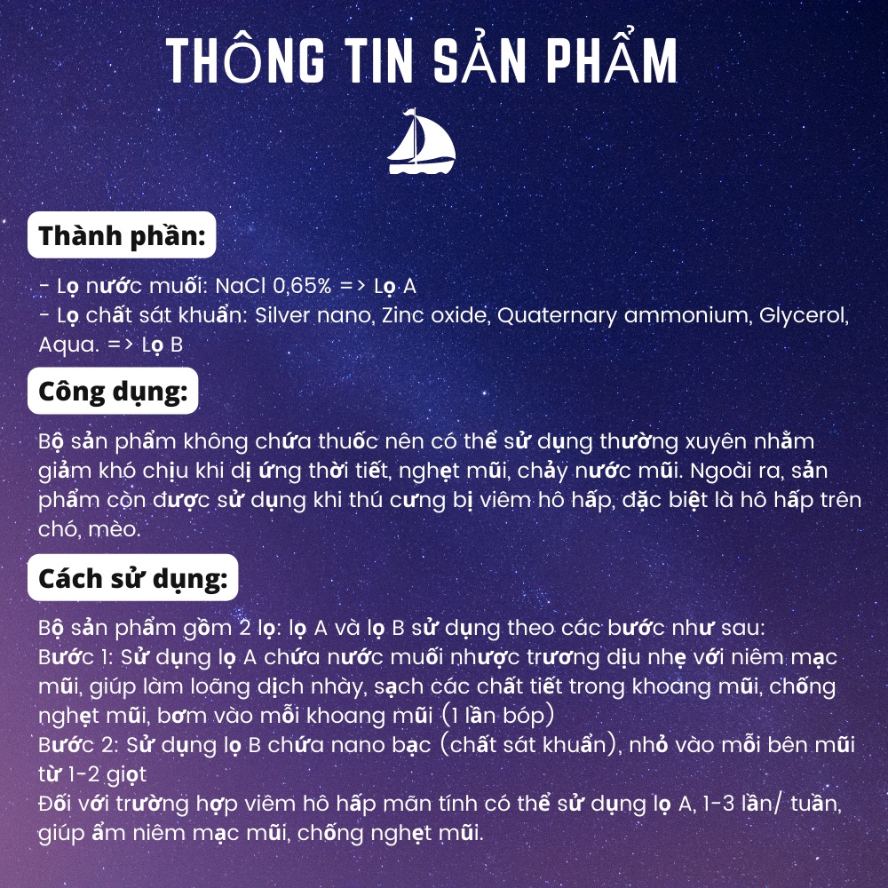 Nước Nhỏ Mũi Chó Mèo Seasal Drop Chong Nghẹt , Giữ Ẩm Niêm Mạc Mũi