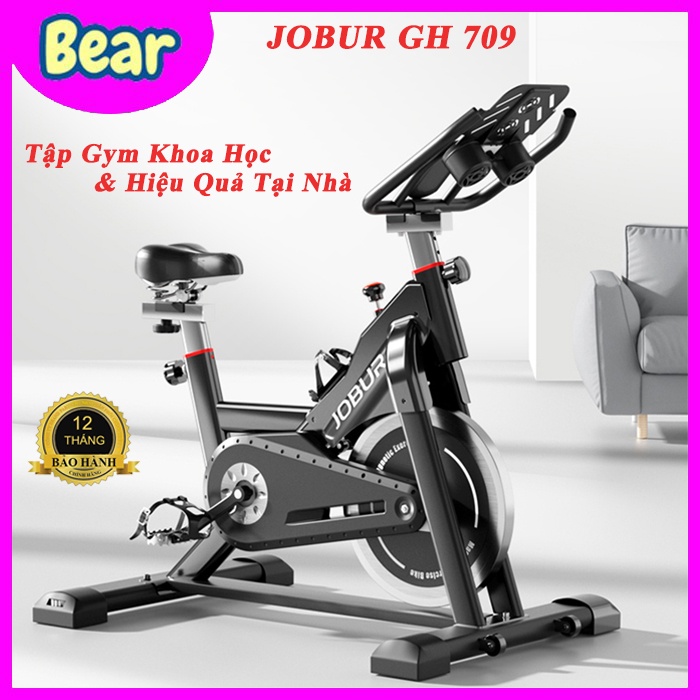 Xe đạp tập gym JOBUR SPINBIKE GH-709 [BH 12 THANG] Giảm sóc vượt trội, hệ thống phanh hiện đại, vận hành êm ái